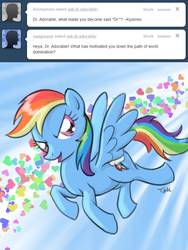 Size: 640x852 | Tagged: safe, artist:giantmosquito, rainbow dash, ask-dr-adorable, g4, ask, dr adorable, tumblr