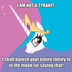 Size: 600x600 | Tagged: safe, princess celestia, g4, image macro, tyrant celestia