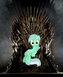 Size: 532x651 | Tagged: safe, lyra heartstrings, g4, crossover, game of thrones, sword, throne