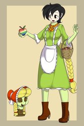 Size: 900x1350 | Tagged: safe, artist:kloudmutt, granny smith, human, g4, masking, ponyrumi, zap apple