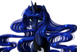 Size: 900x607 | Tagged: safe, artist:kittehkatbar, princess luna, pony, g4, crying, female, simple background, solo, transparent background