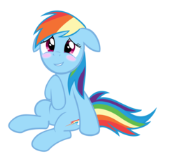 Size: 4000x3540 | Tagged: safe, artist:spikesmustache, rainbow dash, g4, the mysterious mare do well, blushing, simple background, sitting, transparent background, vector