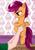 Size: 630x900 | Tagged: safe, artist:moonlightclouds, artist:rainbow, scootaloo, human, pegasus, pony, g4, colored, cute, cutealoo, female, filly, foal, hand, holding, holding a pony, lidded eyes, open mouth, spread wings, wings