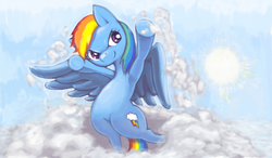 Size: 771x449 | Tagged: safe, artist:usappy-barkhaward, rainbow dash, pegasus, pony, g4, female, solo