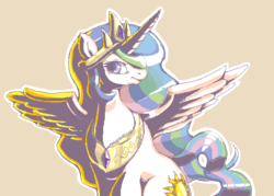 Size: 629x450 | Tagged: safe, artist:usappy-barkhaward, princess celestia, alicorn, pony, g4, female, solo