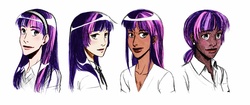 Size: 1280x538 | Tagged: safe, artist:tateshi-san, twilight sparkle, human, g4, comparison, dark skin, humanized