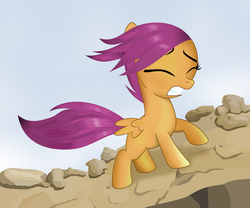 Size: 3800x3168 | Tagged: safe, artist:tgolyi, scootaloo, pony, g4, female, flowing mane, high res, solo, wind