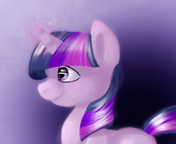 Size: 550x450 | Tagged: safe, artist:kiruki1999, twilight sparkle, pony, unicorn, g4, female, mare, smiling, solo, unicorn twilight