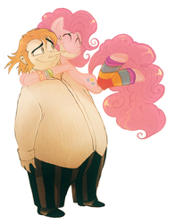 Size: 786x1000 | Tagged: safe, artist:technaro, pinkie pie, human, g4, crossover, the penguin