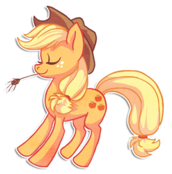 Size: 436x441 | Tagged: safe, artist:griffsnuff, applejack, earth pony, pony, g4, cowboy hat, eyes closed, female, food, hat, mare, simple background, solo, straw in mouth, transparent background, wheat
