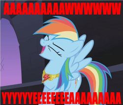 Size: 624x534 | Tagged: safe, rainbow dash, g4, aw yeah, element of loyalty, female, meme, reaction image