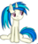 Size: 2000x2333 | Tagged: safe, artist:freefraq, dj pon-3, vinyl scratch, pony, unicorn, g4, alternate hairstyle, female, frown, high res, mare, ponytail, simple background, sitting, solo, transparent background