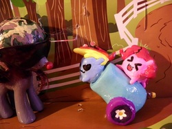 Size: 800x600 | Tagged: safe, pinkie pie, rainbow dash, g4, customized toy, female, irl, photo, toy