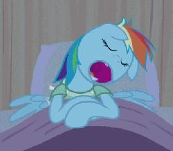 Size: 404x354 | Tagged: safe, screencap, rainbow dash, pony, g4, read it and weep, season 2, animated, cropped, eyes closed, female, floppy ears, loop, open mouth, sleeping, snoring, solo