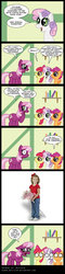 Size: 600x2489 | Tagged: safe, artist:niban-destikim, apple bloom, cheerilee, scootaloo, sweetie belle, earth pony, human, pegasus, pony, unicorn, comic:mr. cheerilee, g4, hearts and hooves day (episode), comic, cutie mark crusaders, female, filly, foal, hobby horse, implied death, implied marriage, implied murder, krusty love, mare, oh crap, spongebob squarepants