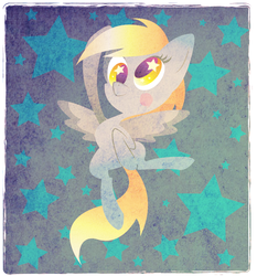 Size: 665x715 | Tagged: safe, artist:disfiguredstick, derpy hooves, pegasus, pony, g4, female, mare, solo, starry eyes, wingding eyes