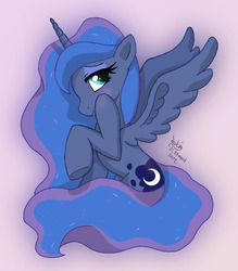 Size: 1050x1200 | Tagged: safe, artist:joakaha, princess luna, pony, g4, female, solo