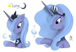 Size: 1400x950 | Tagged: safe, artist:joakaha, princess luna, pony, g4, female, s1 luna, solo