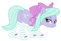 Size: 3704x2518 | Tagged: safe, artist:leopurofriki, flitter, pony, g4, bedroom eyes, butt, clothes, female, high res, looking at you, mare, plot, simple background, socks, solo, striped socks, transparent background