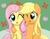 Size: 1000x780 | Tagged: safe, artist:kaizenwerx, applejack, fluttershy, g4, accessory swap, cute, cutie mark background, female, hatless, hug, lesbian, missing accessory, ship:appleshy, shipping