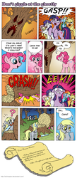 Size: 773x1769 | Tagged: safe, artist:schizopie, applejack, derpy hooves, fluttershy, pinkie pie, rainbow dash, rarity, twilight sparkle, earth pony, pegasus, pony, unicorn, g4, accident, bad end, comic, dark comedy, female, i just don't know what went wrong, implied death, mare, schizopie