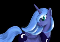 Size: 1023x723 | Tagged: safe, artist:steamroller988, princess luna, pony, g4, female, s1 luna, simple background, solo