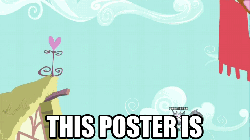 Size: 720x405 | Tagged: safe, edit, edited screencap, screencap, cranky doodle donkey, pinkie pie, donkey, earth pony, pony, a friend in deed, g4, season 2, angry, animated, cropped, duo, hub logo, image macro, pointing, ponyville, poster is mad, u mad