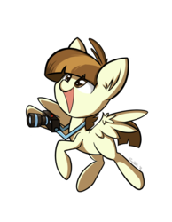 Size: 629x811 | Tagged: dead source, safe, artist:spaerk, featherweight, pegasus, pony, g4, camera, colt, male, open mouth, simple background, solo, spread wings, transparent background, wings