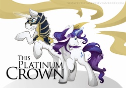 Size: 2000x1400 | Tagged: safe, artist:sosweetntasty, prince blueblood, rarity, pony, unicorn, fanfic:this platinum crown, g4, cover art, fanfic, fanfic art, female, male, ship:rariblood, shipping, straight