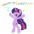 Size: 1000x1000 | Tagged: dead source, safe, artist:spaerk, twilight sparkle, pony, unicorn, g4, eyes closed, female, open mouth, simple background, solo, transparent background, unicorn twilight