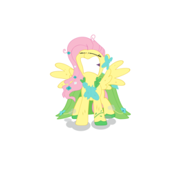 Size: 3000x3000 | Tagged: dead source, safe, artist:spaerk, fluttershy, pegasus, pony, g4, clothes, dress, female, gala dress, high res, simple background, solo, transparent background