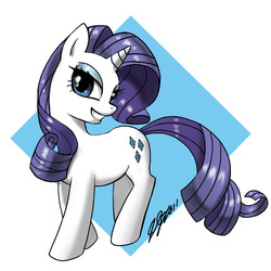 Size: 900x900 | Tagged: safe, artist:johnjoseco, rarity, pony, g4, female, solo