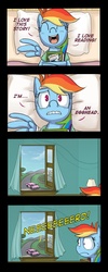 Size: 700x1750 | Tagged: safe, artist:uc77, rainbow dash, g4, read it and weep, crossover, homer goes to college, homer simpson, male, revenge of the nerds, the simpsons