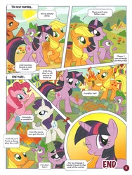 Size: 751x1000 | Tagged: safe, applejack, fluttershy, pinkie pie, rarity, spike, twilight sparkle, g4, german comic, official, barley, cereal, comic, no way too far, translation, twilight is a lion