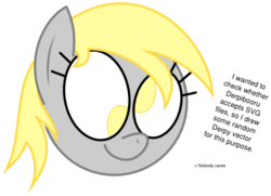 Size: 582x421 | Tagged: safe, derpy hooves, pegasus, pony, g4, female, mare, meta, simple background, solo, svg, test, transparent background, vector