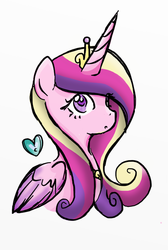 Size: 492x730 | Tagged: safe, artist:ofruittango, princess cadance, alicorn, pony, g4, female, solo