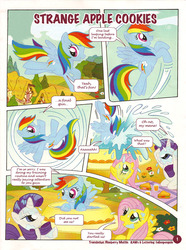 Size: 745x1000 | Tagged: safe, fluttershy, rainbow dash, rarity, g4, german comic, official, comic, official content, strange apple cookies, translation