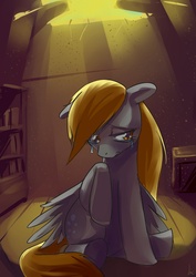 Size: 1240x1753 | Tagged: safe, artist:lexx2dot0, derpy hooves, pegasus, pony, g4, crying, female, mare, sad, solo