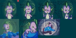 Size: 2000x1001 | Tagged: safe, artist:voiceless, spike, twilight sparkle, g4, ask, cute, paranoid twilight, twilight snapple