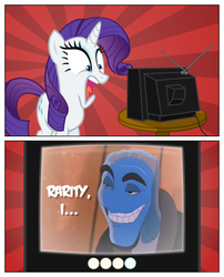 Size: 1050x1299 | Tagged: safe, rarity, pony, unicorn, g4, exploitable meme, female, horn, mare, meme, osmosis jones, tv meme