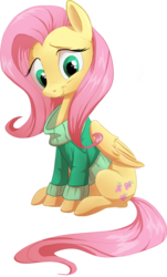 Size: 464x769 | Tagged: safe, artist:frozenspots, fluttershy, pony, g4, bottomless, clothes, female, partial nudity, solo, sweater, sweatershy