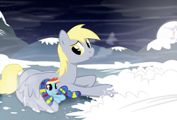 Size: 2200x1500 | Tagged: safe, artist:sotoco, derpy hooves, rainbow dash, pony, g4, duo, female, filly, foal