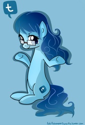 Size: 522x768 | Tagged: safe, artist:frankier77, oc, oc only, pony, ask pinkamena diane pie, ask, glasses, solo, tumblr