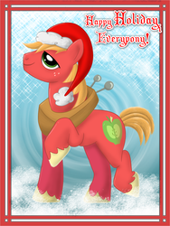 Size: 700x931 | Tagged: safe, artist:macflash2, big macintosh, earth pony, pony, g4, christmas, male, stallion