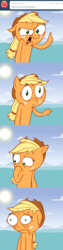 Size: 615x2459 | Tagged: safe, artist:hotdiggedydemon, applejack, earth pony, pony, ask jappleack, g4, comic, crisis, female, jappleack, solo