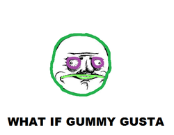 Size: 528x408 | Tagged: safe, gummy, g4, bloodshot eyes, exploitable meme, me gusta, meme, wut if gummy wuz a meme