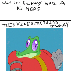 Size: 600x600 | Tagged: safe, gummy, g4, exploitable meme, meme, ms paint, sonic the hedgehog (series), wut if gummy wuz a meme