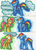 Size: 1666x2319 | Tagged: dead source, safe, artist:madelonetjj, fluttershy, rainbow dash, pegasus, pony, g4, all star (song), comic, confused, cross-popping veins, dialogue, duo, duo female, embarrassed, eyes closed, female, floppy ears, fluttershy sleeps naked, folded wings, mare, music notes, shocked, singing, slice of life, smash mouth, traditional art, we don't normally wear clothes, wings