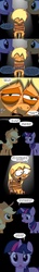 Size: 615x4304 | Tagged: safe, artist:hotdiggedydemon, applejack, twilight sparkle, earth pony, pony, unicorn, ask jappleack, g4, chair, comic, dialogue, female, jappleack, looking at you, mare, open mouth, rope, speech bubble, tied up