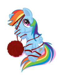 Size: 1080x1361 | Tagged: safe, artist:fauxsquared, rainbow dash, g4, black background, cute, daaaaaaaaaaaw, dashabetes, simple background, weapons-grade cute, yarn